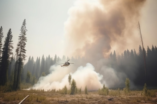 Powietrzne gaszenie pożarów leśnych letnich upałów