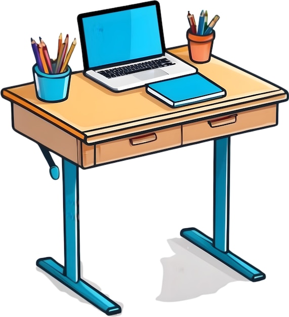 Zdjęcie powrót do ikon szkolnych symboly wyposażenia szkolnego edukacja i uczenie się biurko dla uczniów