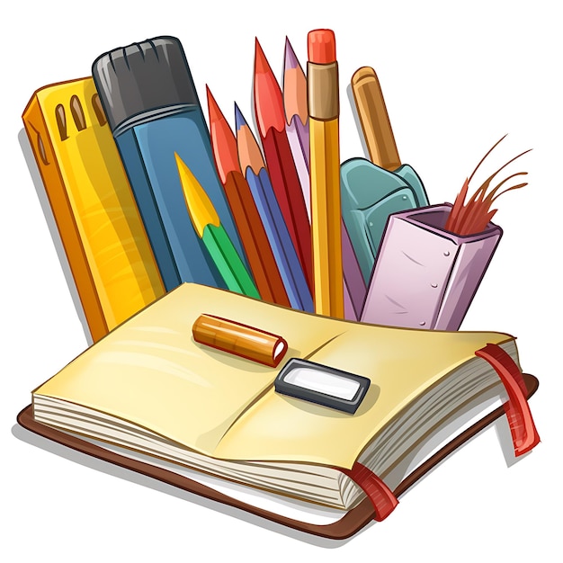Powrót do szkoły Materiały edukacyjne dla doskonałości w klasie Książki Ołówki Notatniki