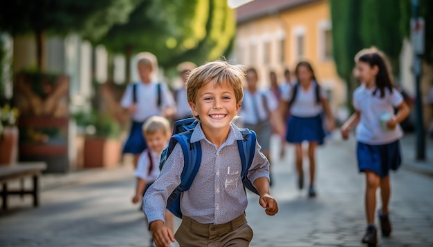 Powrót do szkoły radosna i szczęśliwa koncepcja edukacyjna