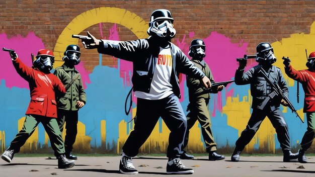 Zdjęcie powstanie banksy'ego