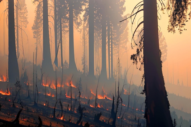 Pożary lasów mają znaczący wpływ na środowisko poprzez generatywną ai