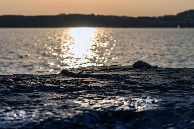 Zdjęcie poziom powierzchni wody na plaży