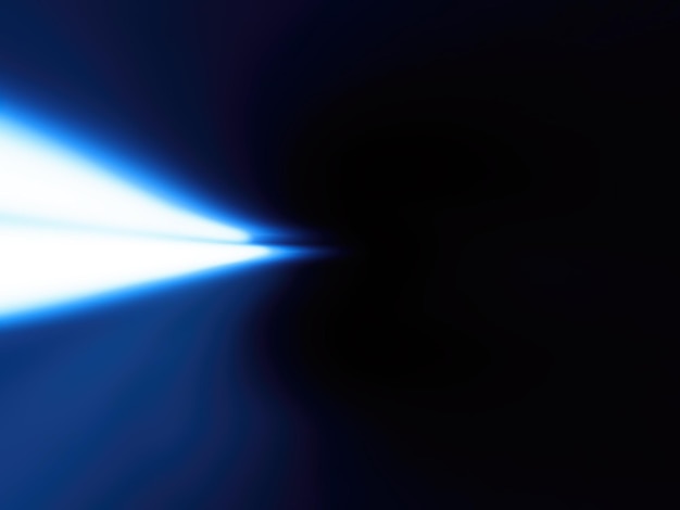 Poziome wyrównane do lewej niebieskie tło wycieku światła hd