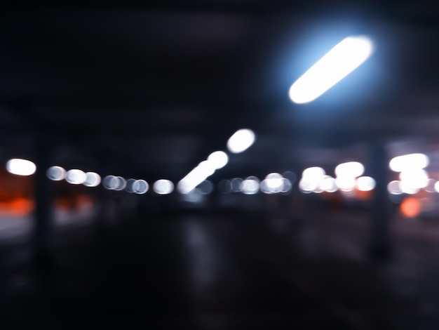 Poziomy parking samochodowy w tle bokeh hd