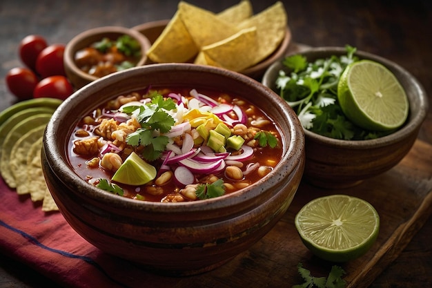 Zdjęcie pozole bowl culinary comfor