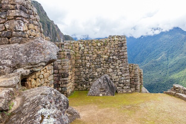 Pozostałości Archeologiczne Machu Picchu Położone W Górach Cusco. Peru