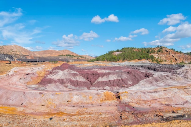 Pozostałości dawnych kopalń Riotinto w Huelva w Hiszpanii