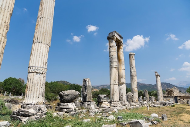 Pozostałości starożytnych ruin w Afrodyzji Turcja