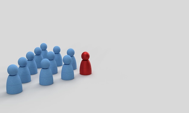 Praca zespołowa biznesowa grupa czerwony różny kolor niebieski osoba sukces koncepcja menedżer strategia pomysł wspólny