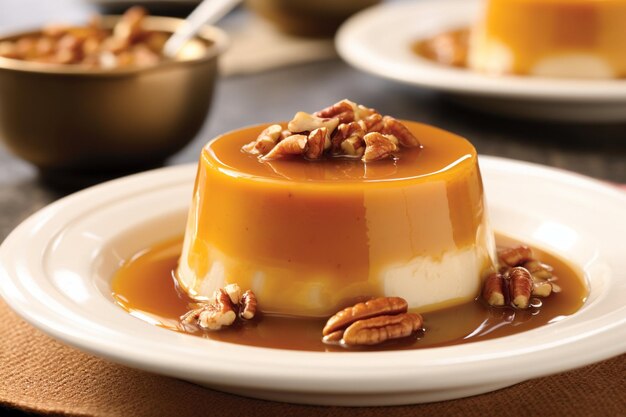 Zdjęcie praline flan z orzechami pecanowymi