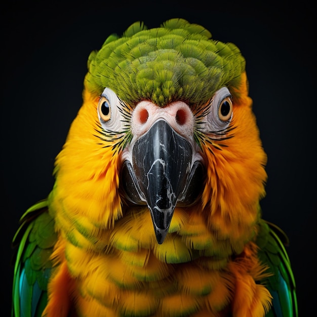 Prawdziwe zdjęcia papug są bardzo szczegółowe.