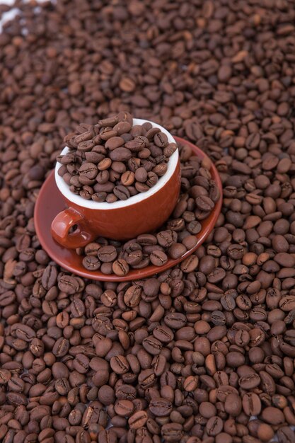 Prażone ziarna kawy arabica jako tapeta w tle