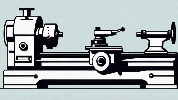 Zdjęcie precyzyjne tokarki w pracy