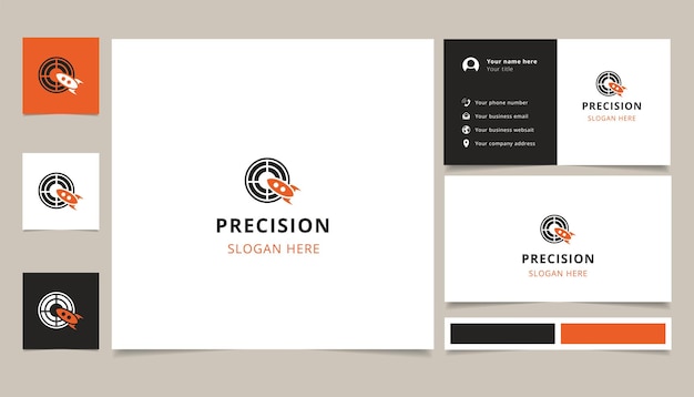 Precyzyjny projekt logo z edytowalną książką brandingową sloganów i