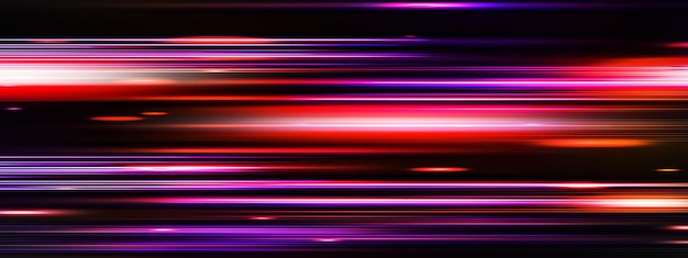 Prędkość ruchu w nocy, abstrakcyjny obraz przyszłej koncepcji technologii