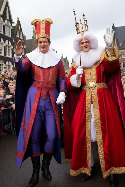 Premier Rutte jako Sinterklaas i Geert Wilders jako Czarny Pete
