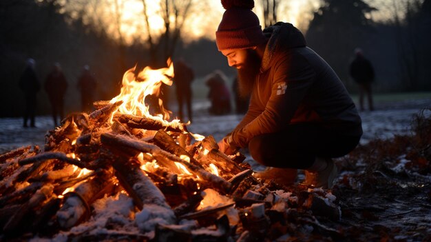 Premium ar ognisko zimowe zbiory lohri stylowy, nowoczesny, czarujący design