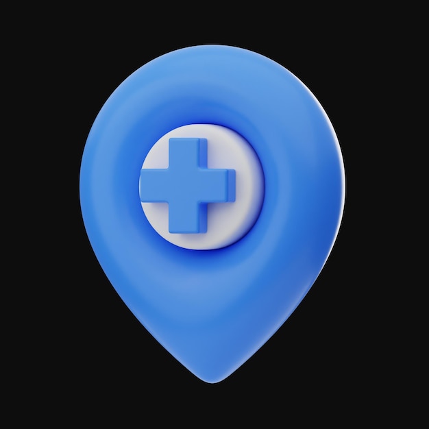 Premium Health Medical ikona renderowania 3d PNG przezroczyste tło
