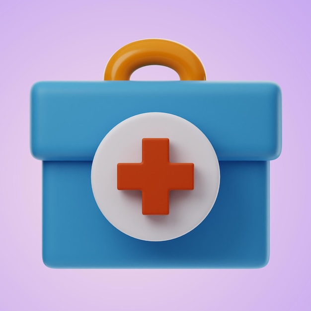 Premium Health Medical ikona renderowania 3d PNG przezroczyste tło