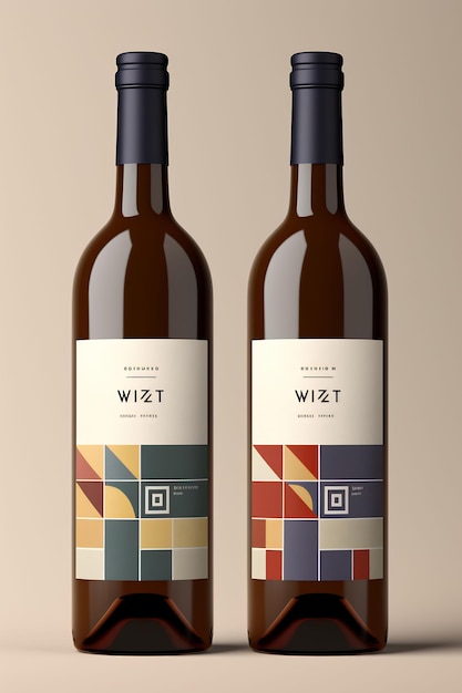 Premium Packaging Wine Label Professional Set Podnieś swoje projekty produktów z realistyczną precyzją