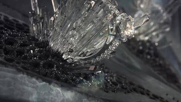 Zdjęcie prezentacja kryształów i biżuterii