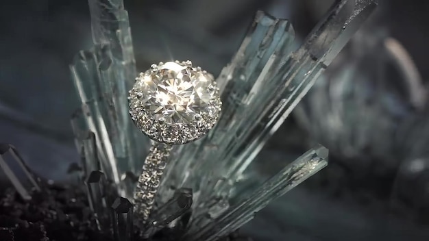Zdjęcie prezentacja kryształów i biżuterii