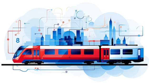 Prezentacja w mediach społecznościowych nowej firmy transportowej postów podkreślających dynamiczne linie