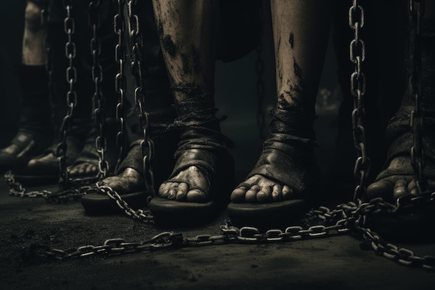 Problem społeczny niewolnictwo ludzkie zakładnicy przymus będzie pomoc przestępcze porwanie