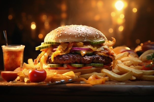 Problem z nadwagą Zła dieta Jedzenie obciążone kaloriami Fast Food cheeseburger Burger Gruba kobieta Otyła osoba Wysokokaloryczne szybkie jedzenie Motywacja do jedzenia pełnotłustych potraw Dieta nowe życie