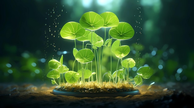 Proces fotosyntezy ilustracji 3D