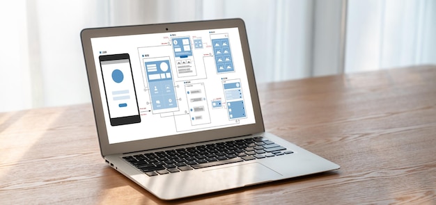 Proces projektowania UX UI dla modnej aplikacji mobilnej i strony internetowej