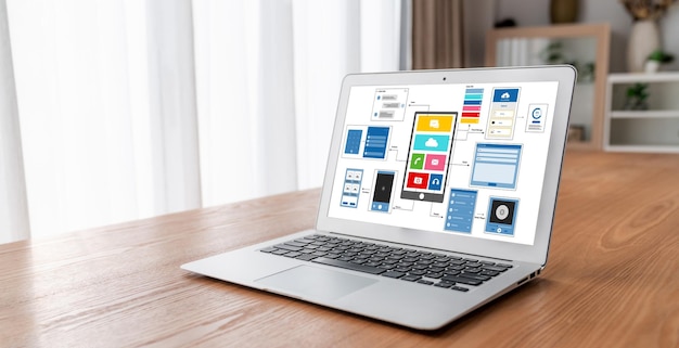 Proces projektowania Ux ui dla modnych aplikacji mobilnych i stron internetowych
