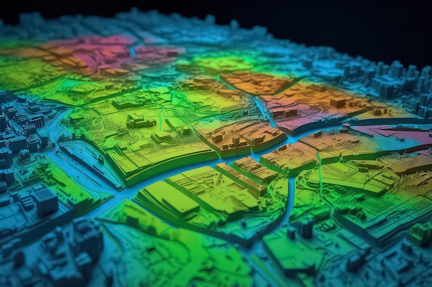 Zdjęcie produkt gis powstały po przetworzeniu zdjęć lotniczych wykonanych z drona ai