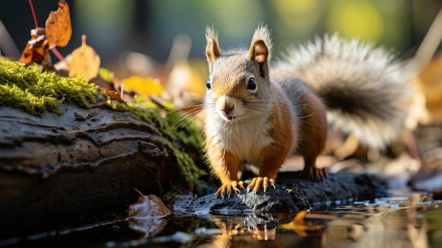 profesjonalna fotografia wiewiórki i światło