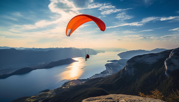 Profesjonalna sesja zdjęciowa z powietrza na paragliderze