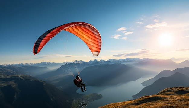 Profesjonalna sesja zdjęciowa z powietrza na paragliderze