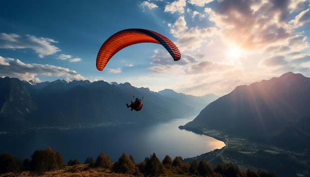 Profesjonalna sesja zdjęciowa z powietrza na paragliderze