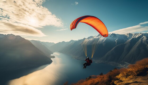 Profesjonalna sesja zdjęciowa z powietrza na paragliderze