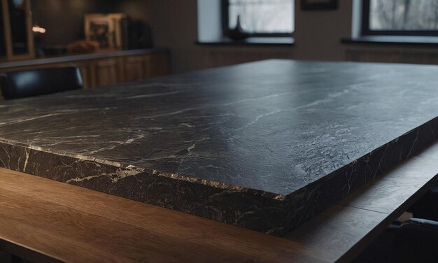 Zdjęcie profesjonalne tło projektowe z drogim czarnym granitem ciemny kamień stół z elementami wysokiej jakości ilustracja