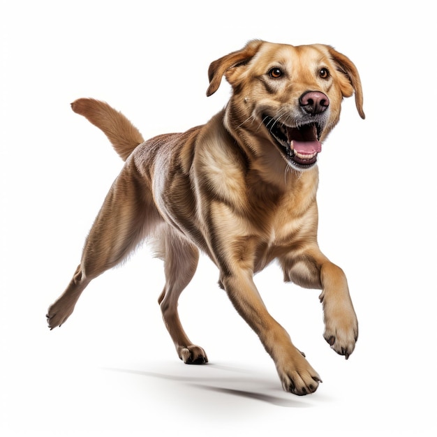 Profesjonalne zdjęcie psa z pełnym ciałem w ruchu 8k Uhd realistyczne