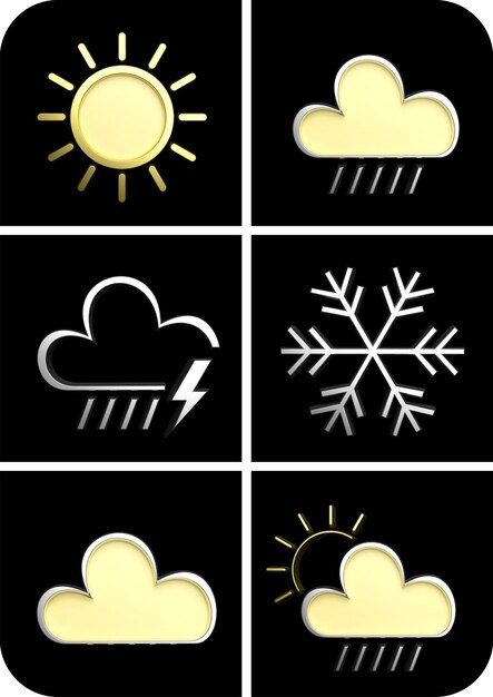 Zdjęcie prognoza pogody zestaw 3d