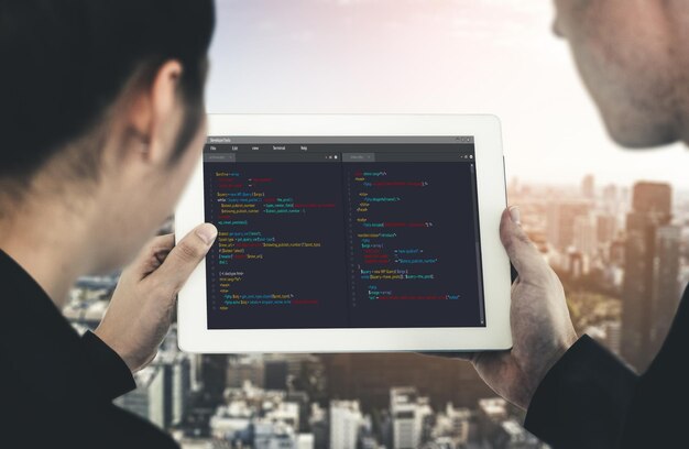 Programowanie rozwoju oprogramowania na ekranie komputera dla modnych aplikacji