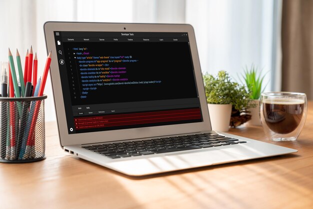 Programowanie rozwoju oprogramowania na ekranie komputera dla modnych aplikacji