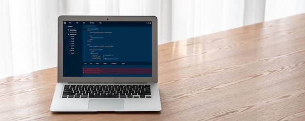 Zdjęcie programowanie rozwoju oprogramowania na ekranie komputera do modnej aplikacji