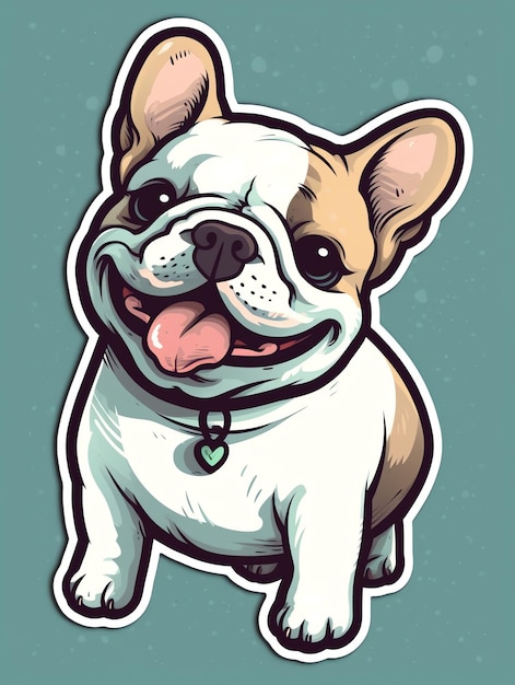 Zdjęcie projekt adorable french bulldog projekt na koszulkę i naklejkę idealny dla miłośników frenchie