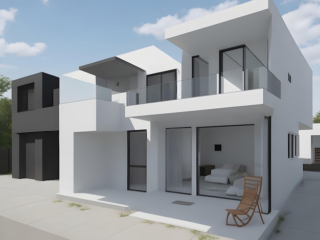 Projekt architektoniczny minimalistycznego domu