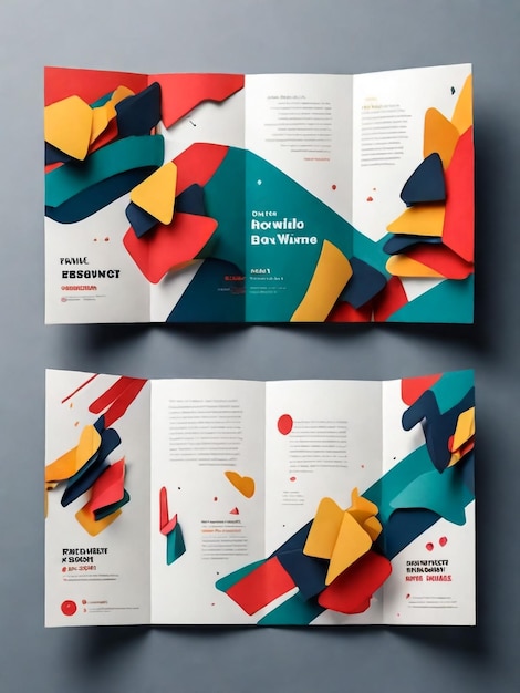 Projekt broszury szablon broszury kreatywna trójkątna broszura trendu