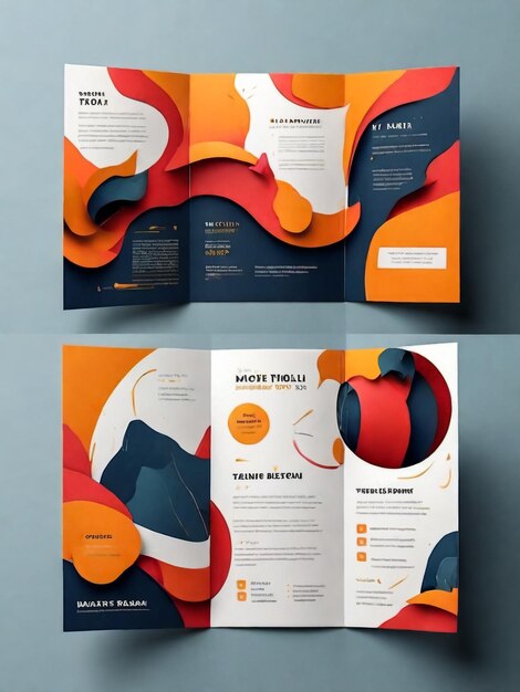 Zdjęcie projekt broszury szablon broszury kreatywna trójkątna broszura trendu