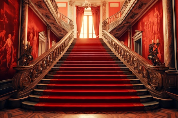 Projekt czerwonych schodów